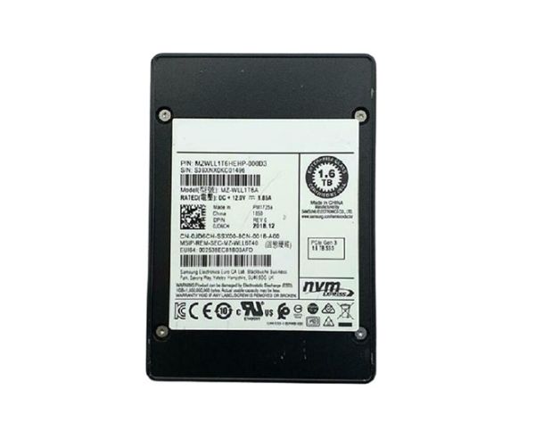 MZWLL1T6HEHP-000D3 Samsung PM1725a Series 1.6TB Triple-Level Cell PCI Express 3.0 x4 NvMe U.2 2.5-inch Solid State Drive