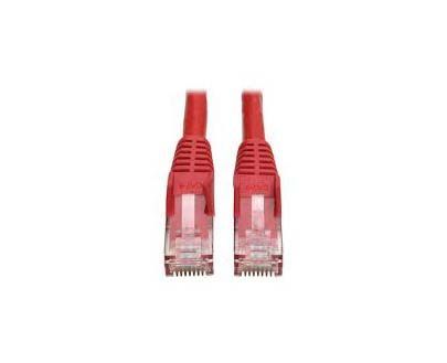N201-002-RD Tripp Lite 2ft Cat6 Gigabit Snagless Molded Patch Cable M/M- Red