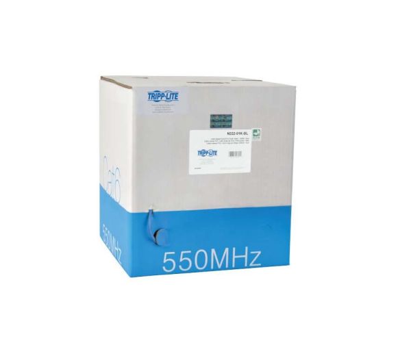 N222-01K-BL Tripp Lite 1000ft Cat6 Gigabit Bulk Solid PVC Cable - Blue