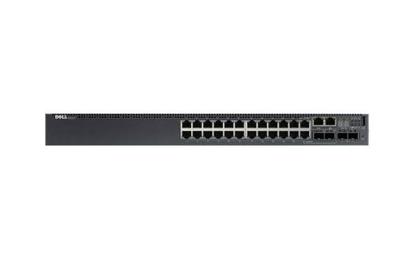 N3024ET-ON Dell Networking N3000 Series N3024ET-ON 24 x Ports 10/100/1000Base-T + 2 x SFP+ Combo Ports Layer 3 Managed 1U Rack-Mountable Gigabit Ethernet Network Switch