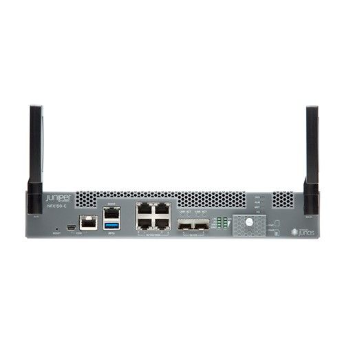 NFX150-C-S1 Juniper NFX150-C 4 x 1000Base-T 2 x Ports 1000BASE-X/10GBase-X SFP+ Ports 4 core x86 Processor with QAT 128 GB SSD 8 GB Memory