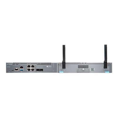 NFX150-S1 Juniper NFX150 4 x 1000BASE-T Ports 2 x 1000BASE-X/10GBASE-X SFP+ Ports 8 core x86 Processor with QAT 256 GB SSD 16 GB Memory