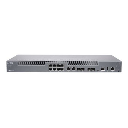 NFX250-S2-TAA Juniper NFX250-S2 1000BASE-T Ports 2 100/1000BASE-X SFP Ports 2 x 10GBASE-X SFP+ Ports 6 core x86 processor 512 GB SSD 32 GB Memory