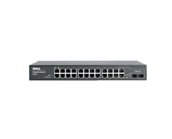 P2743NP Dell PowerConnect 2724 24-Ports 10/100/1000Base-T + 2-Ports SFP Layer 3 Managed Gigabit Ethernet Network Switch