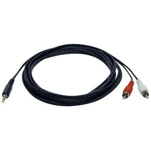 P314-006 Tripp Lite 3.5mm Mini Stereo to 2-RCA Audio Splitter Adapter Cable (3.5mm M to 2x RCA M)
