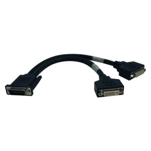 P576-001 Tripp Lite 1ft DMS-59 to Dual DVI Splitter Y Cable (M to 2x DVI-I F)