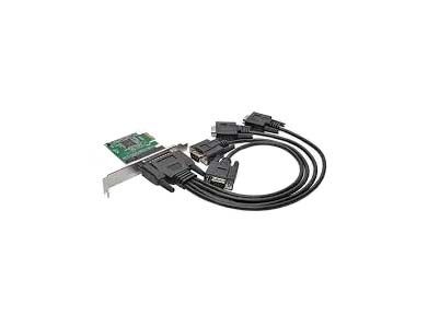 PCE-D9-04-CBL Tripp Lite 4-Port DB9 (RS-232) Serial PCI Express (PCIe) Card with Breakout Cable, Full Profile