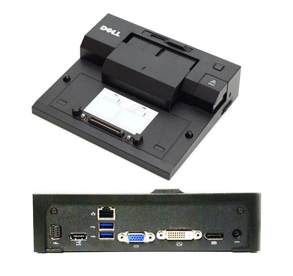 PDXXF Dell E-Port USB 3.0 Advanced Port Replicator with AC Adapter for Latitude E-Family Laptops