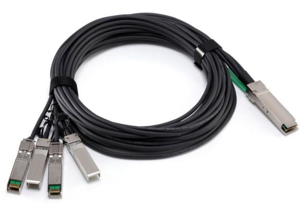QSFP-4X10G-AC10M= Cisco 40GBASE-CR4 QSFP+ to 4 10GBASE-CU SFP+ direct-attach breakout cable, 10-meter active