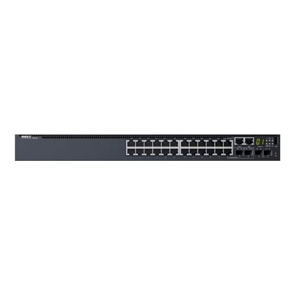 S3124 Dell PowerSwitch S3100 Series S3124 24 x Ports 10/100/1000Base-T + 2 x SFP+ Ports + 2 x SFP Combo Ports Layer 3 Managed 1U Rack-mountable Gigabit Ethernet Network Switch