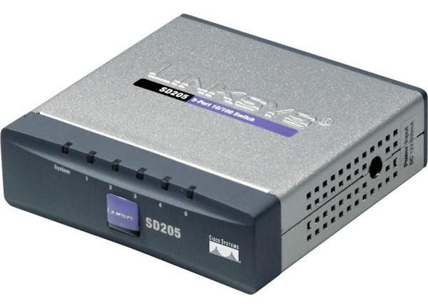 SD205 Linksys Small Business 100 Series 5 x RJ-45 Ports 10/100Base-TX Layer 2 Unmanaged Fast Ethernet Network Switch