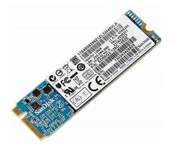 SD5SG2-128G-1052E SanDisk 128GB M.2 SATA 6Gbps Solid State Drive for Lenovo X1 Carbon