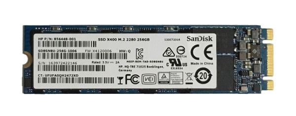 SD8SN8U-256G-1006 SanDisk X400 Series 256GB SATA 6Gb/s M.2 2280 Solid State Drive