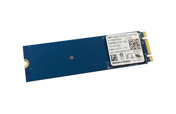 SDAPNUW-512G-1002 Western Digital SN520 512GB Triple-Level Cell PCI Express NVMe 3.0 x2 M.2 2280 Solid State Drive