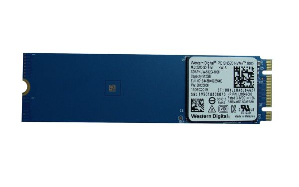 SDAPNUW-512G-1006 Western Digital SN520 512GB Triple-Level Cell PCI Express NVMe 3.0 x2 M.2 2280 Solid State Drive