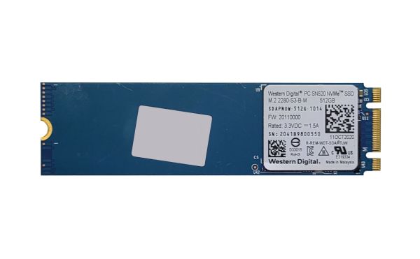 SDAPNUW-512G-1014 Western Digital SN520 512GB Triple-Level Cell PCI Express NVMe 3.0 x2 M.2 2280 Solid State Drive