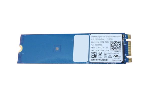 SDAPNUW-512G-1202 Western Digital SN520 512GB Triple-Level Cell PCI Express NVMe 3.0 x2 M.2 2280 Solid State Drive