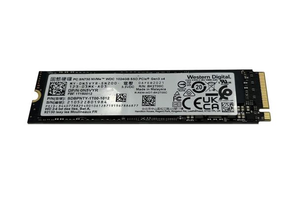 SDBPNTY-1T00-1012 Western Digital PC SN730 Series 1TB PCI Express NVMe 3.0 x4 M.2 2280 Solid State Drive