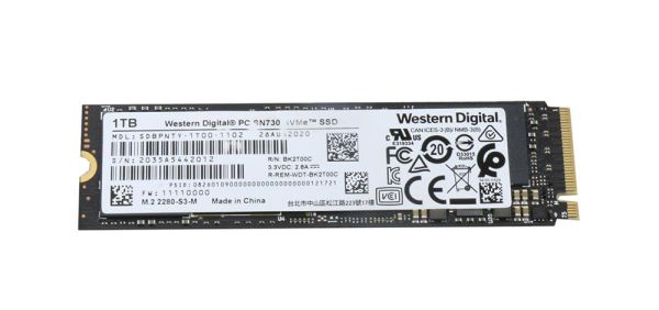 SDBPNTY-1T00-1102 Western Digital PC SN730 Series 1TB PCI Express NVMe 3.0 x4 M.2 2280 Solid State Drive