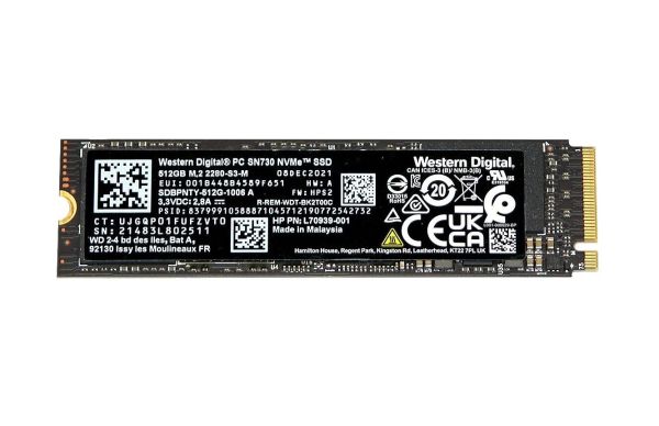 SDBPNTY-512G-1006 Western Digital PC SN730 Series 512GB PCI Express NVMe 3.0 x4 M.2 2280 Solid State Drive