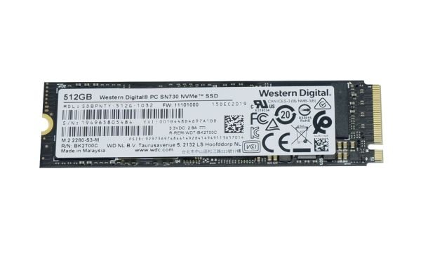 SDBPNTY-512G-1032 Western Digital PC SN730 Series 512GB PCI Express NVMe 3.0 x4 M.2 2280 Solid State Drive