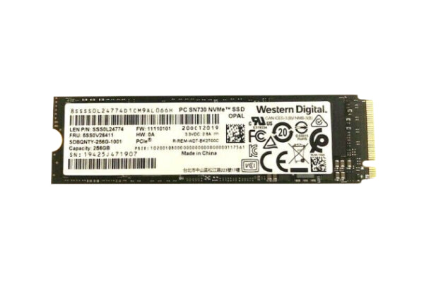SDBQNTY-256G-1001 Western Digital PC SN730 256GB SED Triple-Level Cell PCI Express NVMe 3.0 x4 M.2 2280 Solid State Drive