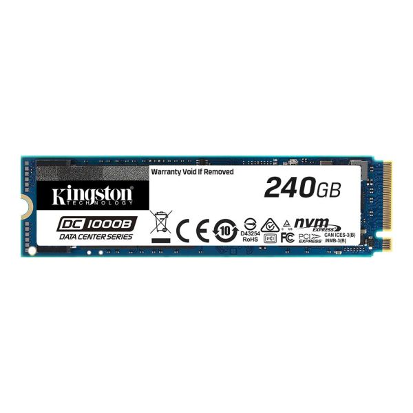 SEDC1000BM8/240G Kingston DC1000B Series 240GB Triple-Level Cell PCI Express NVMe 3.0 x4 3D NAND (SED) M.2 2280 Solid State Drive