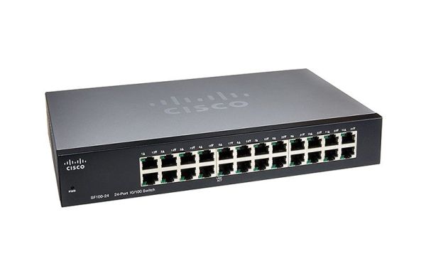 SF100-24 Cisco Small Business 100 Series SF100 24 x Ports 10/100Base-TX Layer 2 Unmanaged Fast Ethernet Network Switch