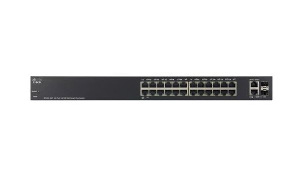 SF220-24P-K9-NA-RF Cisco Small Business 200 Series SF220 PoE+ 24 x Ports 10/100Base-TX + 2 x SFP Layer 2 Managed Fast Ethernet Network Switch
