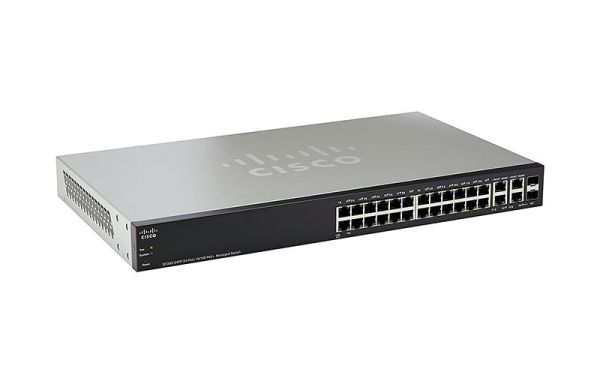 SF300-24PP-K9-AU Cisco 300 Series SF300 24-Ports PoE 24 x 10/100Base-T + 2 x combo Gigabit SFP Layer 3 Managed Fast Ethernet Switch