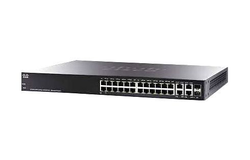 SF300-24PP-K9-JP Cisco 300 Series SF300 24-Ports PoE 24 x 10/100Base-T + 2 x combo Gigabit SFP Layer 3 Managed Fast Ethernet Switch
