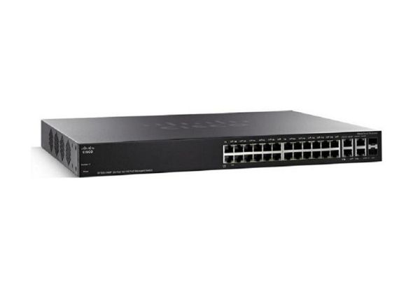 SF350-24-K9-NA Cisco Small Business 300 Seriess SF350 24 x Ports 10/100Base-TX + 4 x SFP Layer 3 Managed Fast Ethernet Network Switch