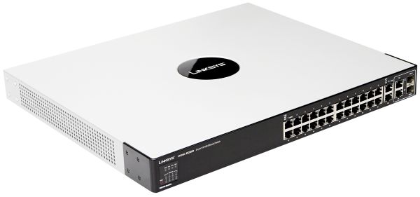 SFE2000 Linksys Small Business 24 x RJ-45 Ports 10/100BAse-TX + 4 x RJ-45 GE Ports + 2 x SFP Ports Layer 2 Managed Rack-mountable Stackable Gigabit Ethernet Network Switch
