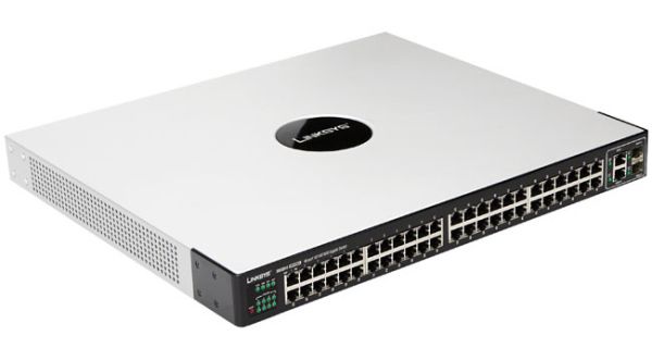 SFE2010P Linksys Small Business 48 x RJ-45 Ports PoE 10/100Base-TX + 2 x Ports 1000Base-T + 2 x Ports Combo SFP (mini-GBIC) Layer 3 Managed Rack-Mountable Fast Ethernet Network Switch