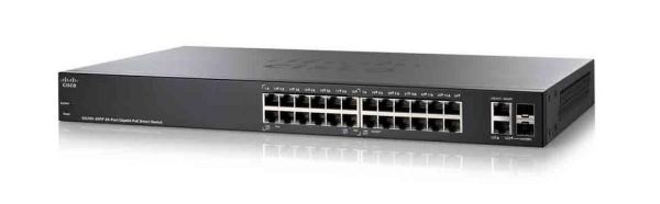 SG200-26FP Cisco Small Business 200 Series SG200-26 24 x RJ-45 Ports PoE 10/100/1000Base-T + 2 x SFP (mini-GIBIC) Combo Ports Layer 2 Managed 1U Rack-mountable Gigabit Ethernet Network Switch