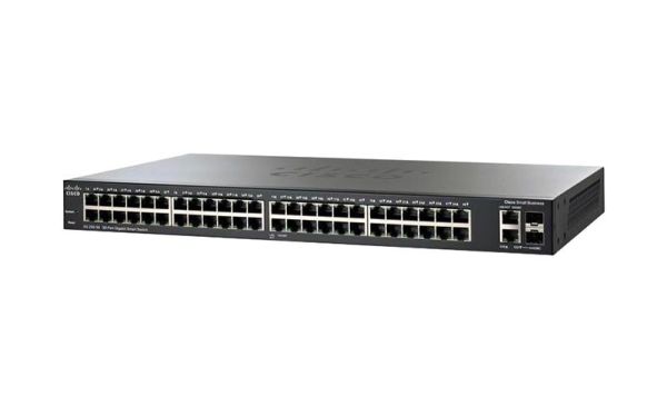 SG200-50FP-AU Cisco Small Business Smart 200 Series RJ-45 PoE 48 x Ports 10/100/1000 + 2 x combo Gigabit SFP Managed Desktop, Rack Mountable 1U Gigabit Ethernet Switch