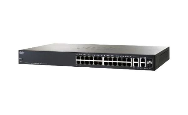 SG300-28PP-K9-AU Cisco Small Business 300 Series RJ-45 PoE+ 28 x Ports 10/100/1000Base-T + 2 x combo Gigabit SFP Layer 3 Managed Desktop Rack Mountable 1U Gigabit Ethernet Switch