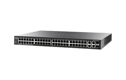 SG300-52MP-K9NA-RF Cisco Small Business 300 Series RJ-45 PoE+ 48 x Ports 10/100/1000Base-T + 4 x combo Gigabit SFP Layer 3 Managed Desktop Rack Mountable 1U Gigabit Ethernet Switch