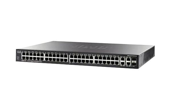 SG300-52P-K9-UK-RF Cisco Small Business 300 Series RJ-45 PoE+ 48 x Ports 10/100/1000Base-T + 4 x combo Gigabit SFP Layer 3 Managed Desktop Rack Mountable 1U Gigabit Ethernet Switch