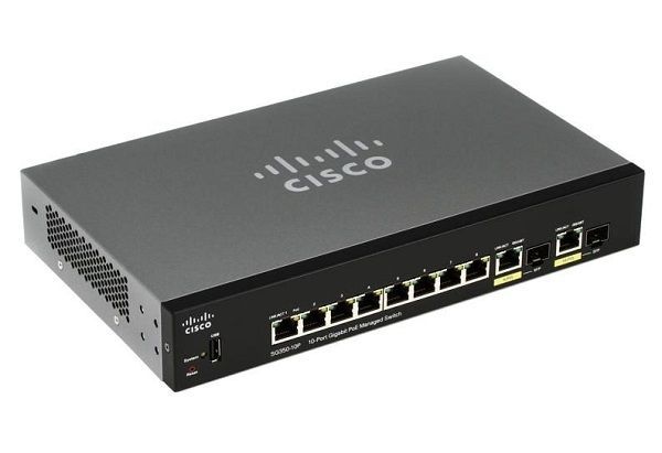 SG350-10P-K9 Cisco Small Business SG350-10P POE 8 x Ports 10/100/1000Base-TX + 2 x SFP Layer 3 Gigabit Ethernet Switch