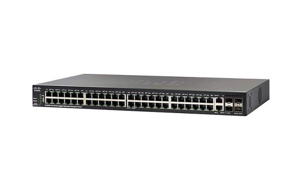 SG350X-48P-K9-EU Cisco Small Business 350X SG350X-48P POE+ 48 x Ports 10/100/1000Base-T 4 x SFP+ Layer 3 Stackable Managed Gigabit Ethernet Switch