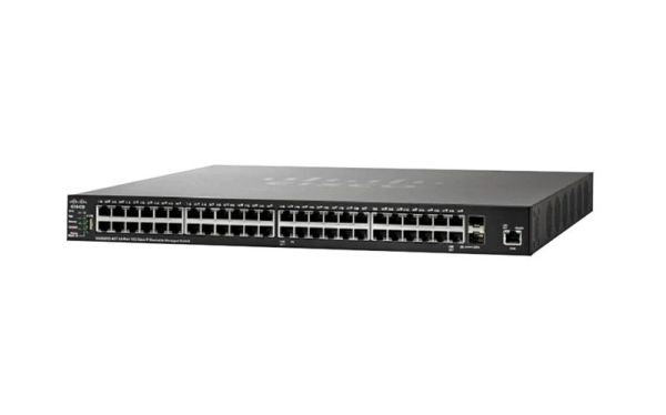 SG350XG-48T-K9-EU Cisco Small Business 350XG-48T RJ-45 48 x Ports 10GBase-T + 2 x Combo 10 Gigabit SFP+ Layer 3 Rack-Mountable Managed Stackable Gigabit Ethernet Switch