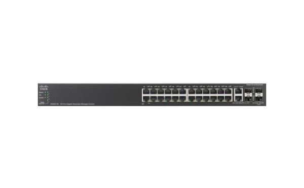 SG500-28-K9-CN-RF Cisco Small Business 500 RJ-45 28 x Ports 10/100/1000Base-T + 2 x SFP Expension Slot Layer 3 Managed Giagabit Ethernet Switch