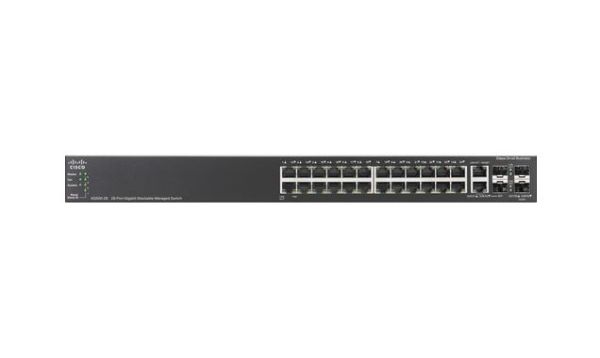 SG500-28-K9-CN Cisco Small Business 500 RJ-45 28 x Ports 10/100/1000Base-T + 2 x SFP Expension Slot Layer 3 Managed Giagabit Ethernet Switch