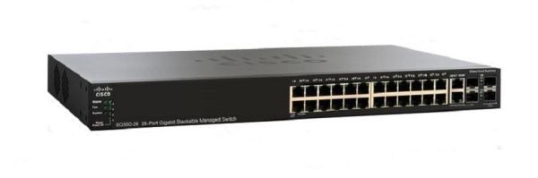 SG500-28MPP-K9 Cisco Small Business 500 Series SG500-28MPP 24 x Ports PoE+ 10/100/1000Base-T + 2 x Ports Combo SFP + 2 x Ports SFP Stackable Layer 3 Managed Gigabit Ethernet Network Switch