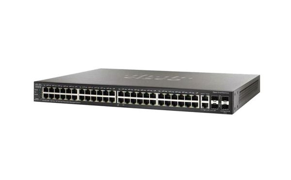 SG500-52-K9-NA-RF Cisco Small Business 48 x Ports 10/100/1000Base-T + 4 x SFP Layer 2 Managed Stackable Gigabit Ethernet Network Switch