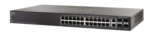 SG500X-24P-K9 Cisco SG500X Series 24 x RJ-45 Ports PoE 10/100/1000Base-T + 4 x SFP+ Ports Layer 3 Managed Stackable Rack-mountable Gigabit Ethernet Network Switch