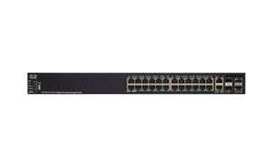 SG550X-24-K9-EU Cisco SG550X-24 RJ-45 24 x Ports 10/100/1000Base-T + 4 x SFP Ports+ Layer 3 Stackable Managed Gigabit Ethernet Switch