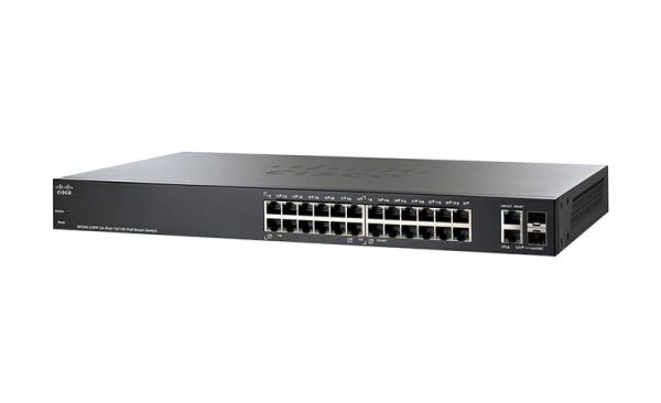 SLM224PT-UK Cisco SF200 12 x 10/100 (PoE) + 12 x 10/100 + 2 x combo Gigabit SFP Fast Ethernet Network Switch