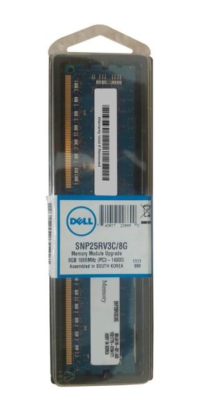 SNP25RV3C/8G Dell 8GB DDR3-1866MHz PC3-14900 ECC Registered CL13 240-Pin DIMM 1.35V Low Voltage Dual Rank Memory Module